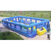 Heightening type inflatable soccer field